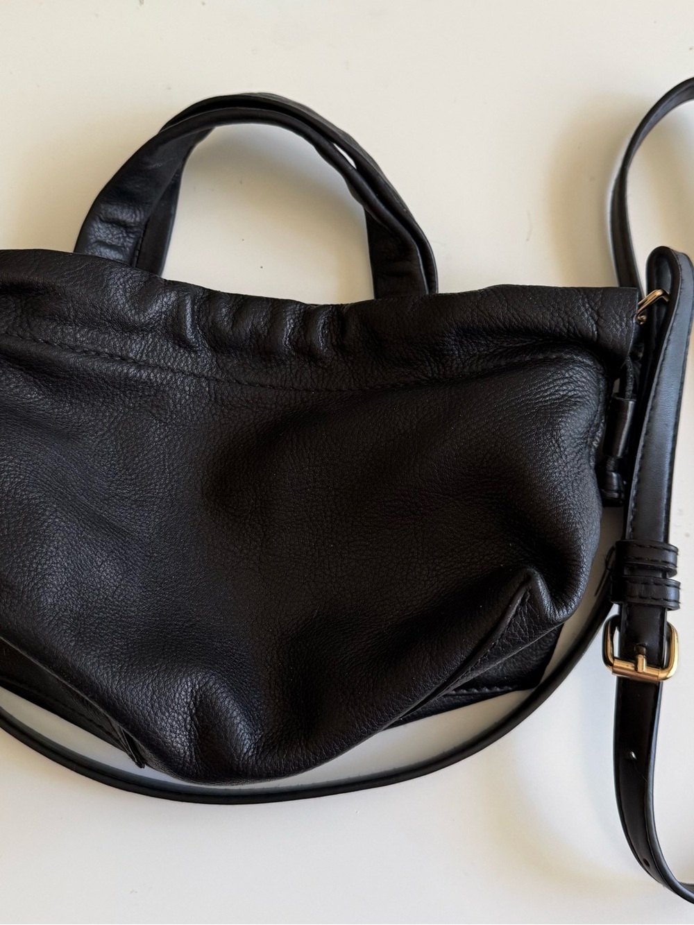 Madewell Black Leather Crossbody Bag